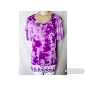 Purple Tie Dyed Top S